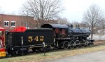 Atlantic & Yadkin 542 is on display at Spencer Shops